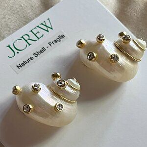 J. Crew seashell earrings NWT